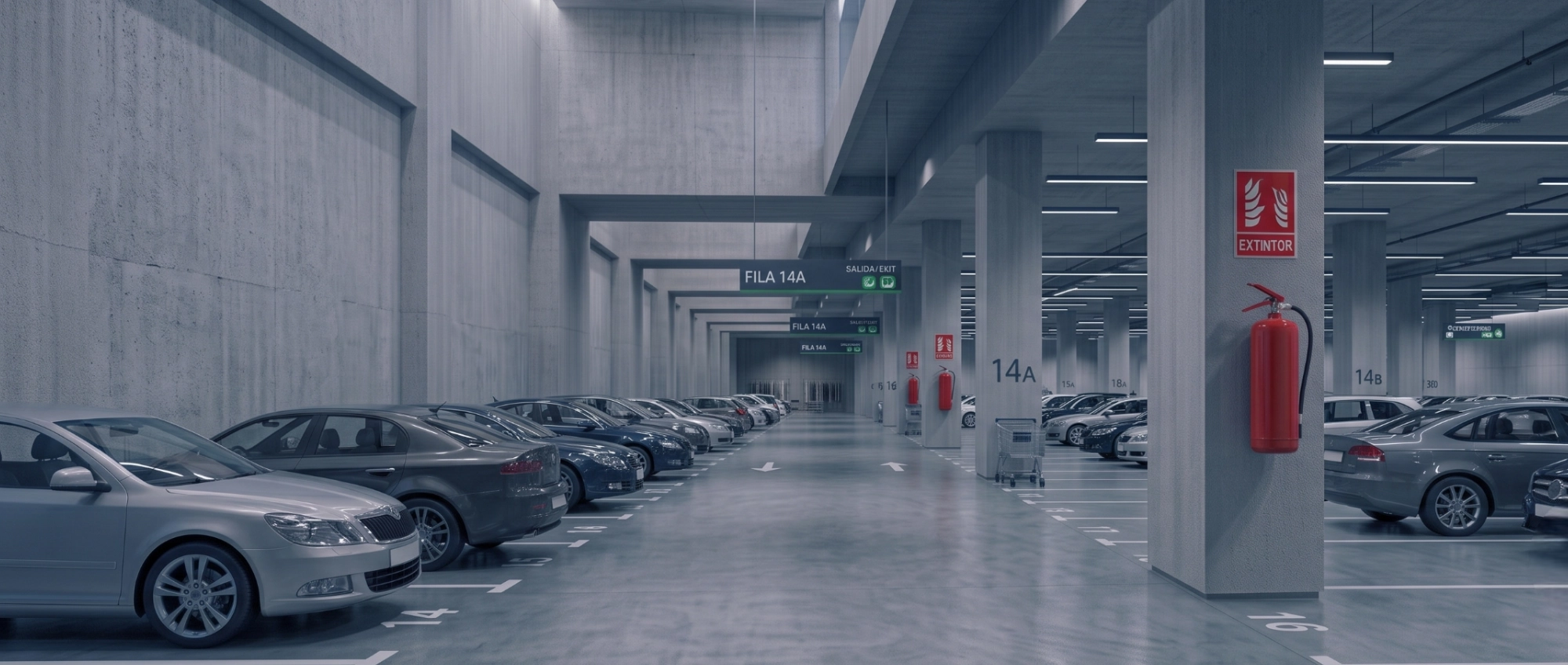 Servicios contra incendios para parkings y garajes comerciales